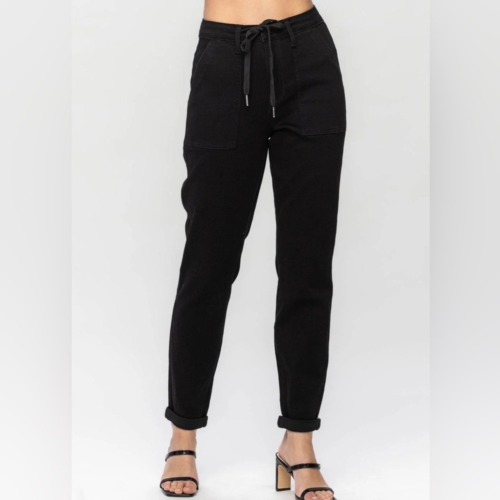 Judy Blue High Waist Black Jogger Jeans Denim Pants Womens Size‎ 5 27